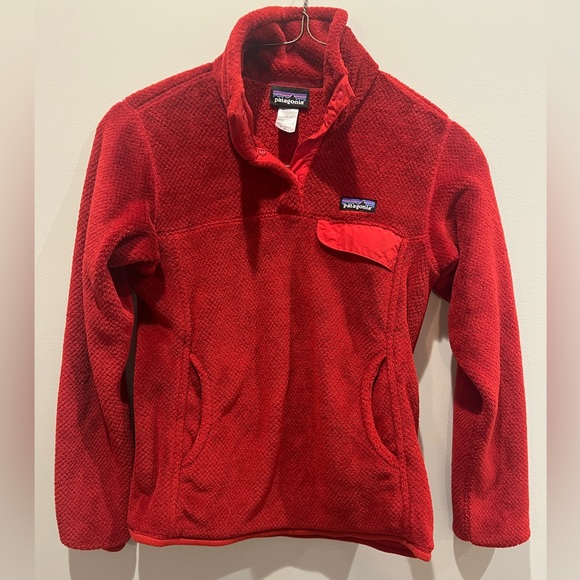 Women’s Patagonia Re-Tool Snap-T Pullover - Red - Picture 1 of 3